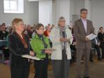 Verabschiedung der ausscheidenden KirchenvorsteherInnen. Im Bild fehlt Horst Peterß 